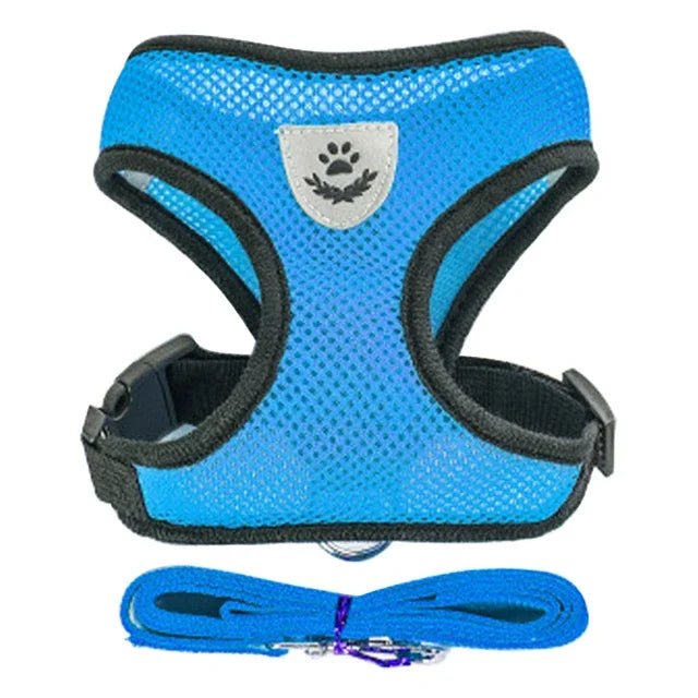 PfotenGlück Verstellbares Katzen Hund Geschirr Weste Mesh - Bequem Und Sicher Für Kleine Bis Mittelgroße Haustiere - flohmarkt-deutschland.shop