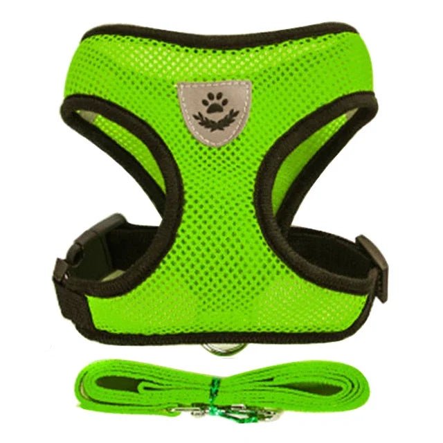 PfotenGlück Verstellbares Katzen Hund Geschirr Weste Mesh - Bequem Und Sicher Für Kleine Bis Mittelgroße Haustiere - flohmarkt-deutschland.shop