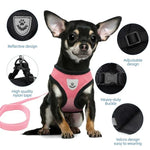 PfotenGlück Verstellbares Katzen Hund Geschirr Weste Mesh - Bequem Und Sicher Für Kleine Bis Mittelgroße Haustiere - flohmarkt-deutschland.shop