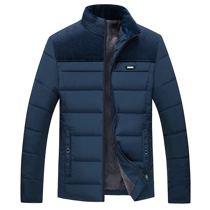 Plüsch Parka Herren – verdickt, warm, Reißverschluss, Winter - flohmarkt-deutschland.shop