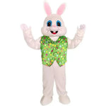Plush Easter Bunny Rabbit with Vest Mascot Costume Karneval Kostüm Damen Party Decoration Halloween Fancy Dress - flohmarkt-deutschland.shop