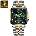 POEDAGAR Herrenuhr Chronograph – Leuchtend, Wasserdicht, Datum, Edelstahl Quarz - flohmarkt-deutschland.shop