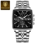 POEDAGAR Herrenuhr Chronograph – Leuchtend, Wasserdicht, Datum, Edelstahl Quarz - flohmarkt-deutschland.shop