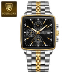 POEDAGAR Herrenuhr Chronograph – Leuchtend, Wasserdicht, Datum, Edelstahl Quarz - flohmarkt-deutschland.shop