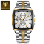 POEDAGAR Herrenuhr Chronograph – Leuchtend, Wasserdicht, Datum, Edelstahl Quarz - flohmarkt-deutschland.shop