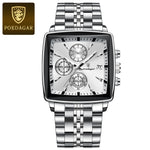 POEDAGAR Herrenuhr Chronograph – Leuchtend, Wasserdicht, Datum, Edelstahl Quarz - flohmarkt-deutschland.shop