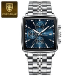 POEDAGAR Herrenuhr Chronograph – Leuchtend, Wasserdicht, Datum, Edelstahl Quarz - flohmarkt-deutschland.shop
