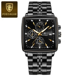 POEDAGAR Herrenuhr Chronograph – Leuchtend, Wasserdicht, Datum, Edelstahl Quarz - flohmarkt-deutschland.shop