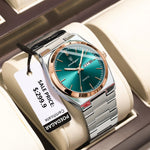 POEDAGAR Luxus Herrenuhr – Edelstahl, Leuchtend, Datum, Woche, Quarz - flohmarkt-deutschland.shop