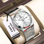 POEDAGAR Luxus Herrenuhr – Edelstahl, Leuchtend, Datum, Woche, Quarz - flohmarkt-deutschland.shop