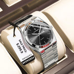 POEDAGAR Luxus Herrenuhr – Edelstahl, Leuchtend, Datum, Woche, Quarz - flohmarkt-deutschland.shop