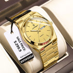 POEDAGAR Luxus Herrenuhr – Edelstahl, Leuchtend, Datum, Woche, Quarz - flohmarkt-deutschland.shop
