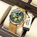 POEDAGAR Luxus Mann Uhr Quarz Wasserdicht Leucht Datum Chronograph Leder Männer Armbanduhr Militär Sport herren Uhren Reloj - flohmarkt-deutschland.shop