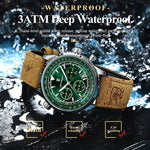 POEDAGAR Luxus Mann Uhr Quarz Wasserdicht Leucht Datum Chronograph Leder Männer Armbanduhr Militär Sport herren Uhren Reloj - flohmarkt-deutschland.shop
