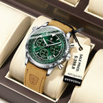 POEDAGAR Luxus Mann Uhr Quarz Wasserdicht Leucht Datum Chronograph Leder Männer Armbanduhr Militär Sport herren Uhren Reloj - flohmarkt-deutschland.shop