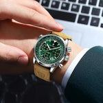 POEDAGAR Luxus Mann Uhr Quarz Wasserdicht Leucht Datum Chronograph Leder Männer Armbanduhr Militär Sport herren Uhren Reloj - flohmarkt-deutschland.shop