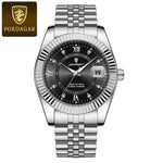 POEDAGAR Luxus Sport Herrenuhr – Edelstahl, Datum, Leuchtend, Wasserdicht, Quarz + Box - flohmarkt-deutschland.shop