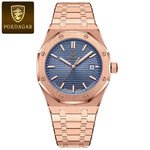 POEDAGAR Original Luxury Man Watch Date Luminous Waterproof Stainless Steel Men Wristwatch Fashion Business Quartz Men's Watches - flohmarkt-deutschland.shop