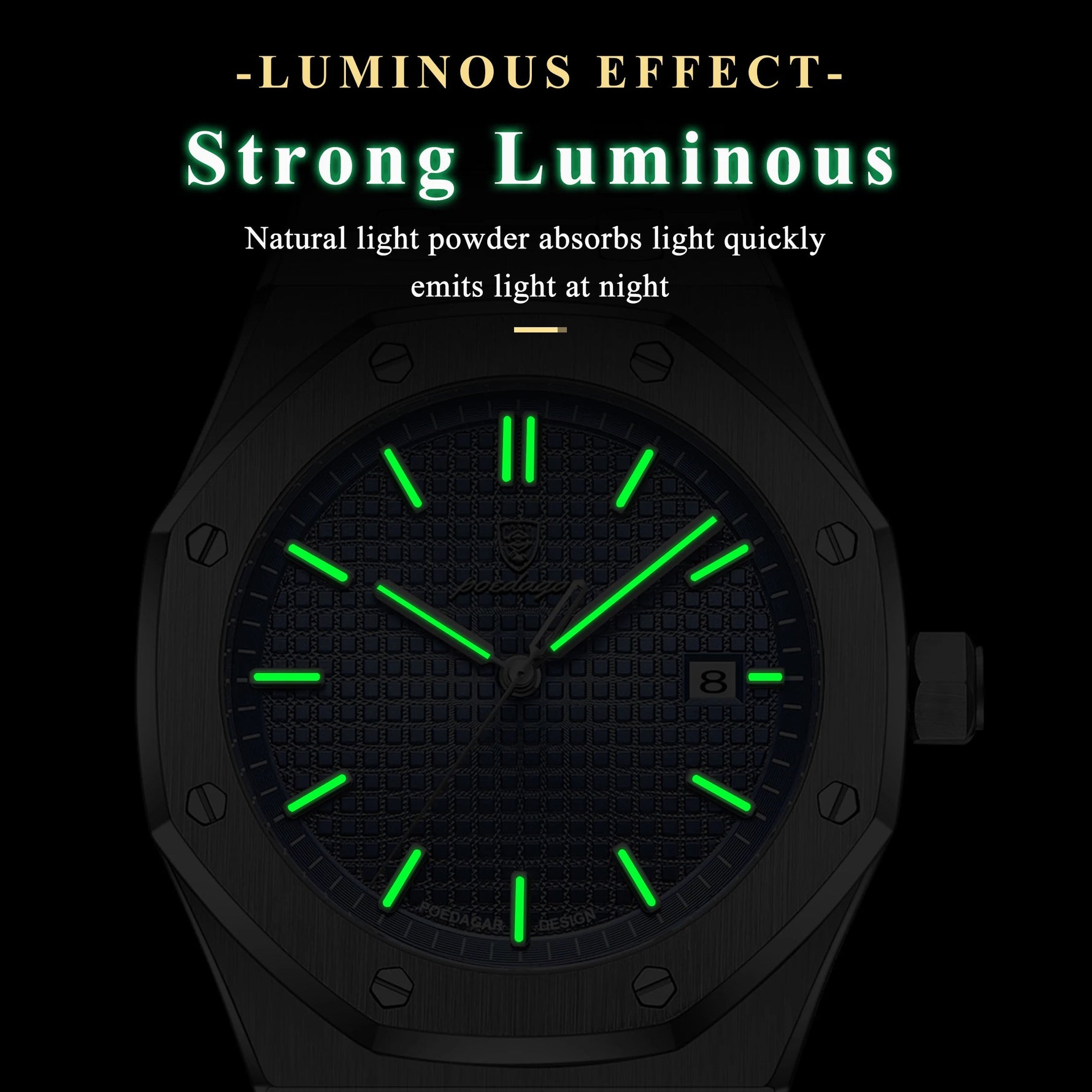 POEDAGAR Original Luxury Man Watch Date Luminous Waterproof Stainless Steel Men Wristwatch Fashion Business Quartz Men's Watches - flohmarkt-deutschland.shop