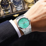 POEDAGAR Top Business Man Watch Luminous Waterproof Stainless Steel Men Wristwatch Date Week Quartz Fashion Casual Men's Watches - flohmarkt-deutschland.shop