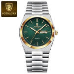 POEDAGAR Top Business Man Watch Luminous Waterproof Stainless Steel Men Wristwatch Date Week Quartz Fashion Casual Men's Watches - flohmarkt-deutschland.shop