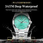 POEDAGAR Top Business Man Watch Luminous Waterproof Stainless Steel Men Wristwatch Date Week Quartz Fashion Casual Men's Watches - flohmarkt-deutschland.shop
