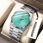 POEDAGAR Top Business Man Watch Luminous Waterproof Stainless Steel Men Wristwatch Date Week Quartz Fashion Casual Men's Watches - flohmarkt-deutschland.shop