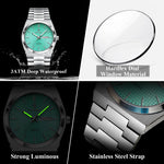 POEDAGAR Top Business Man Watch Luminous Waterproof Stainless Steel Men Wristwatch Date Week Quartz Fashion Casual Men's Watches - flohmarkt-deutschland.shop
