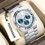 POEDAGAR Top Mode Mann Armbanduhr Chronograph Datum Edelstahl Business Männer Uhr Wasserdicht Leucht männer Quarz Uhren - flohmarkt-deutschland.shop