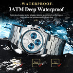 POEDAGAR Top Mode Mann Armbanduhr Chronograph Datum Edelstahl Business Männer Uhr Wasserdicht Leucht männer Quarz Uhren - flohmarkt-deutschland.shop