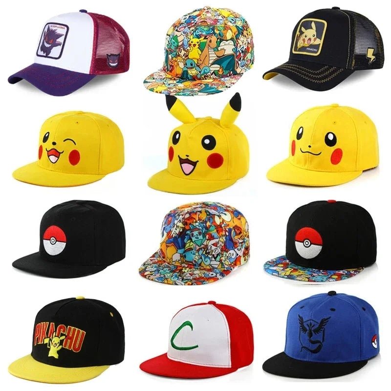 Pokemon Pikachu Baseball Cap Anime Cartoon Figure Cosplay Hat Adjustable Women Men Kids Sports Hip Hop Caps Toys Birthday Gift - flohmarkt-deutschland.shop