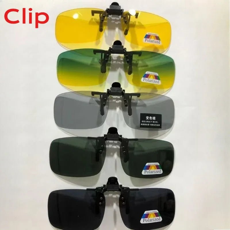 Polarized Sunglasses Clips Glasses Clip Driving Night Vision Eyeglasses UV400 Outdoor Shades High Definition Sun Glasses Clips - flohmarkt-deutschland.shop