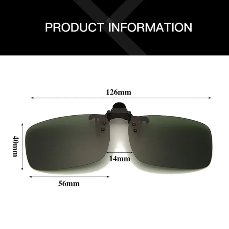 Polarized Sunglasses Clips Glasses Clip Driving Night Vision Eyeglasses UV400 Outdoor Shades High Definition Sun Glasses Clips - flohmarkt-deutschland.shop
