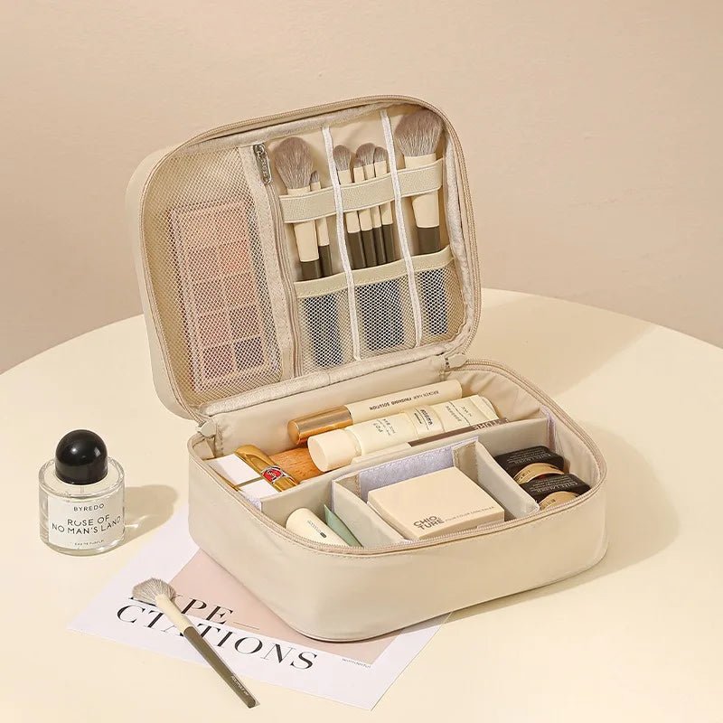 Professioneller Make-up-Organizer, tragbare Tasche aus Oxford-Stoff mit mehreren Fächern für Reisen, geräumiger Hand-Organizer - flohmarkt-deutschland.shop