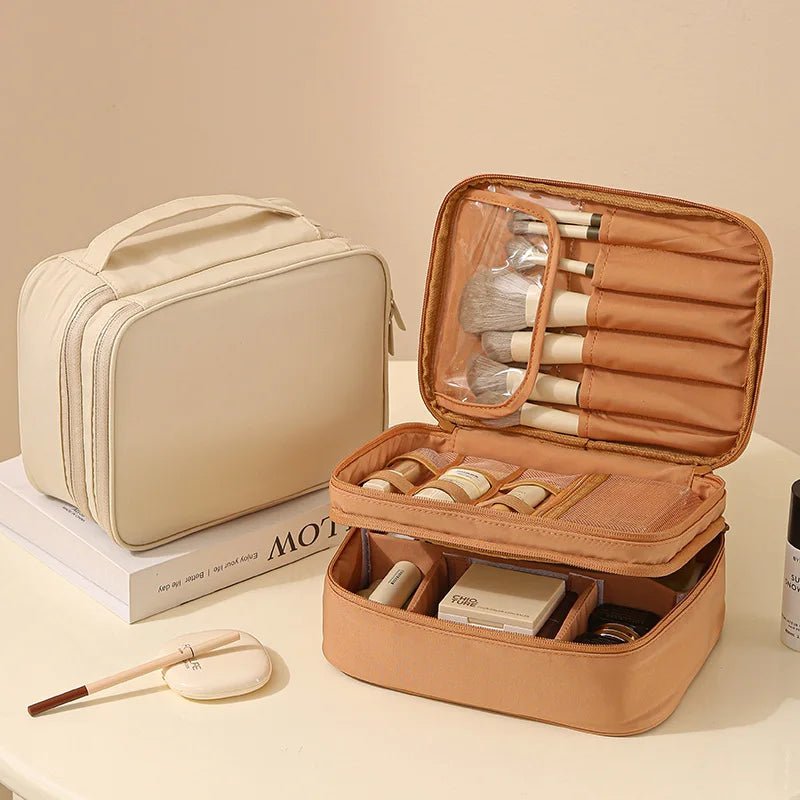 Professioneller Make-up-Organizer, tragbare Tasche aus Oxford-Stoff mit mehreren Fächern für Reisen, geräumiger Hand-Organizer - flohmarkt-deutschland.shop