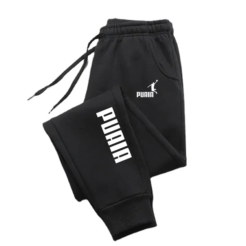 PUAIA Print Men's Pants Autumn/Winter New Sport Jogging Trousers Fitness Loose Fit Clothing Solid Color Outfit Streetwear Pants - flohmarkt-deutschland.shop