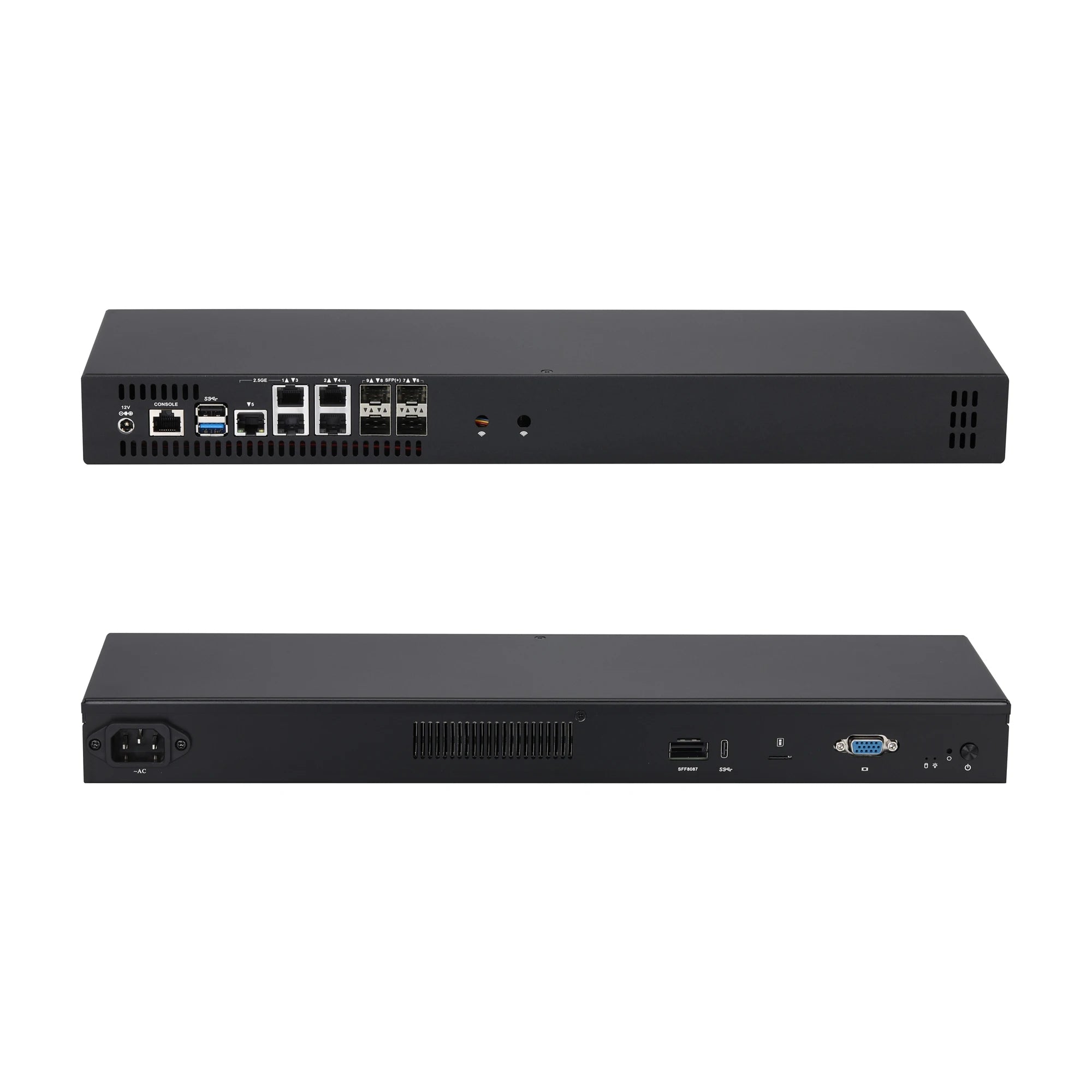 Qotom 1U Rack Mini-PC Server – 5x 2,5G LAN, pfSense, Atom - flohmarkt-deutschland.shop