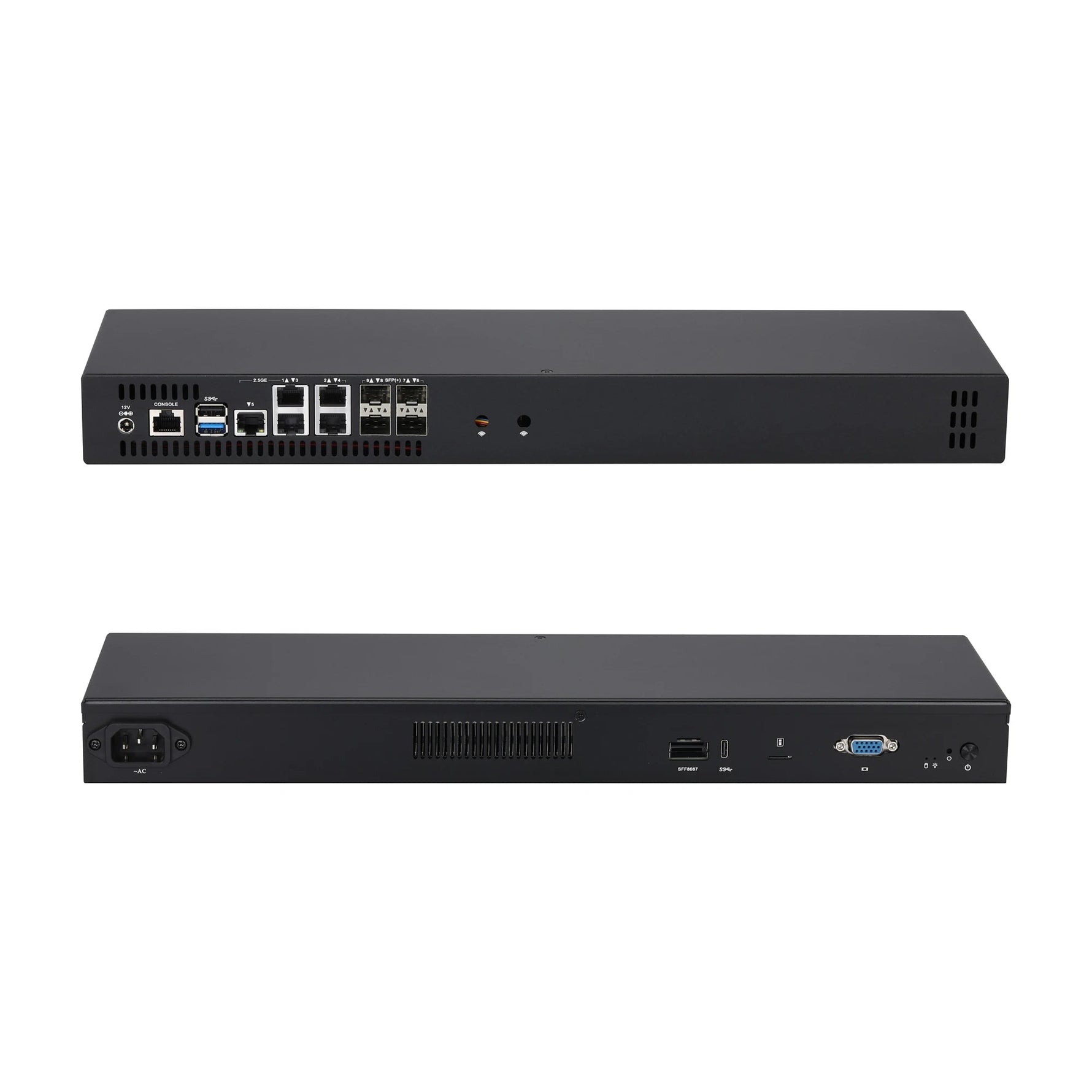 Qotom 1U Rack Mini-PC Server – 5x 2,5G LAN, pfSense, Atom - flohmarkt-deutschland.shop