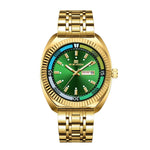 Quarz-Herrenuhr mit Blau-Gold-Silber Zweifarbiger Edelstahl Business-Herrenuhr mit 42mm Luxuriöse Modische Alltagsuhr - flohmarkt-deutschland.shop