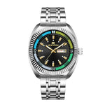 Quarz-Herrenuhr mit Blau-Gold-Silber Zweifarbiger Edelstahl Business-Herrenuhr mit 42mm Luxuriöse Modische Alltagsuhr - flohmarkt-deutschland.shop