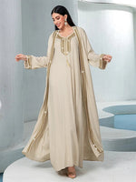 Ramadan Eid 2 Piece Abaya Damen Dubai Luxury Set Muslim Prayer Clothes Women Long Dresses Caftan Marocain Robe Femme Musulmane - flohmarkt-deutschland.shop