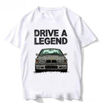 Retro Germany EUDM - E34 M5 Tshirts Summer Men Short Sleeve Old Legend E30 M3 Classic Car T-Shirt Boy Casual Tops Man White Tees - flohmarkt-deutschland.shop