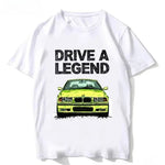 Retro Germany EUDM - E34 M5 Tshirts Summer Men Short Sleeve Old Legend E30 M3 Classic Car T-Shirt Boy Casual Tops Man White Tees - flohmarkt-deutschland.shop