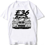 Retro Germany EUDM - E34 M5 Tshirts Summer Men Short Sleeve Old Legend E30 M3 Classic Car T-Shirt Boy Casual Tops Man White Tees - flohmarkt-deutschland.shop