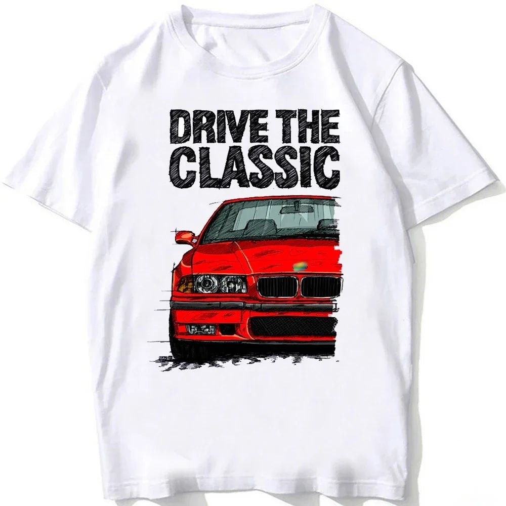Retro Germany EUDM - E34 M5 Tshirts Summer Men Short Sleeve Old Legend E30 M3 Classic Car T-Shirt Boy Casual Tops Man White Tees - flohmarkt-deutschland.shop