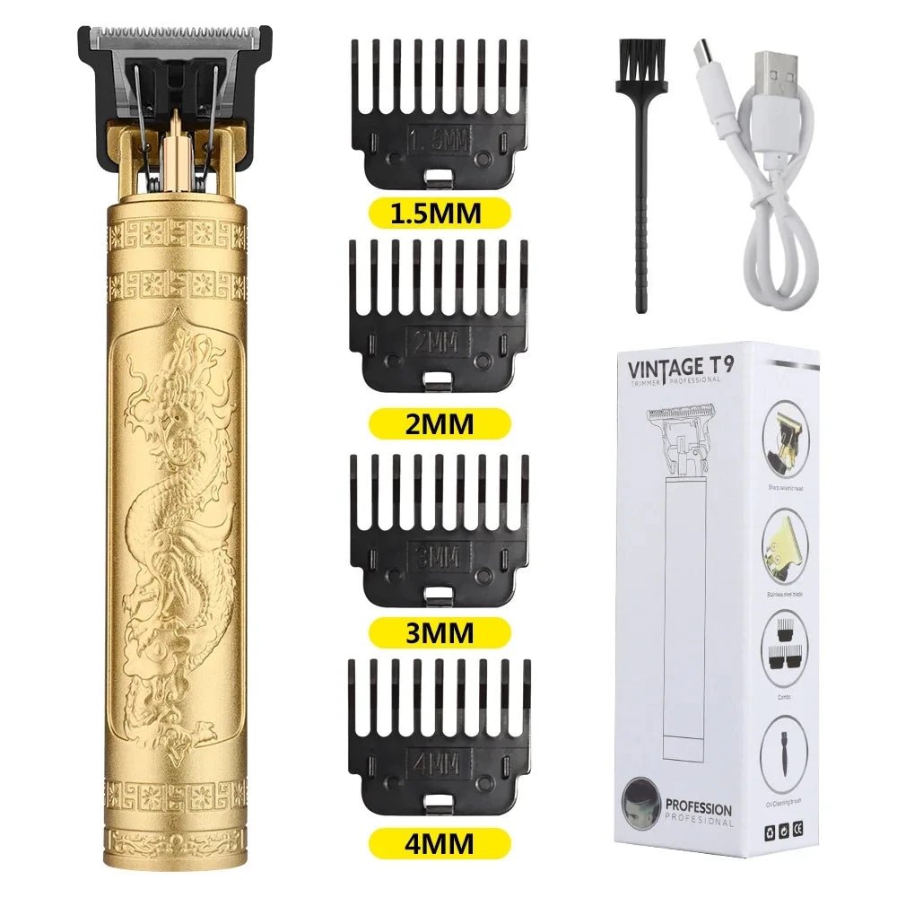 Retro T9 Original Haircutting Machine Set Jackets Trimmer Men's Electric Shaver Male Lence Pro Barber Shaver for Sensitive Areas - flohmarkt-deutschland.shop