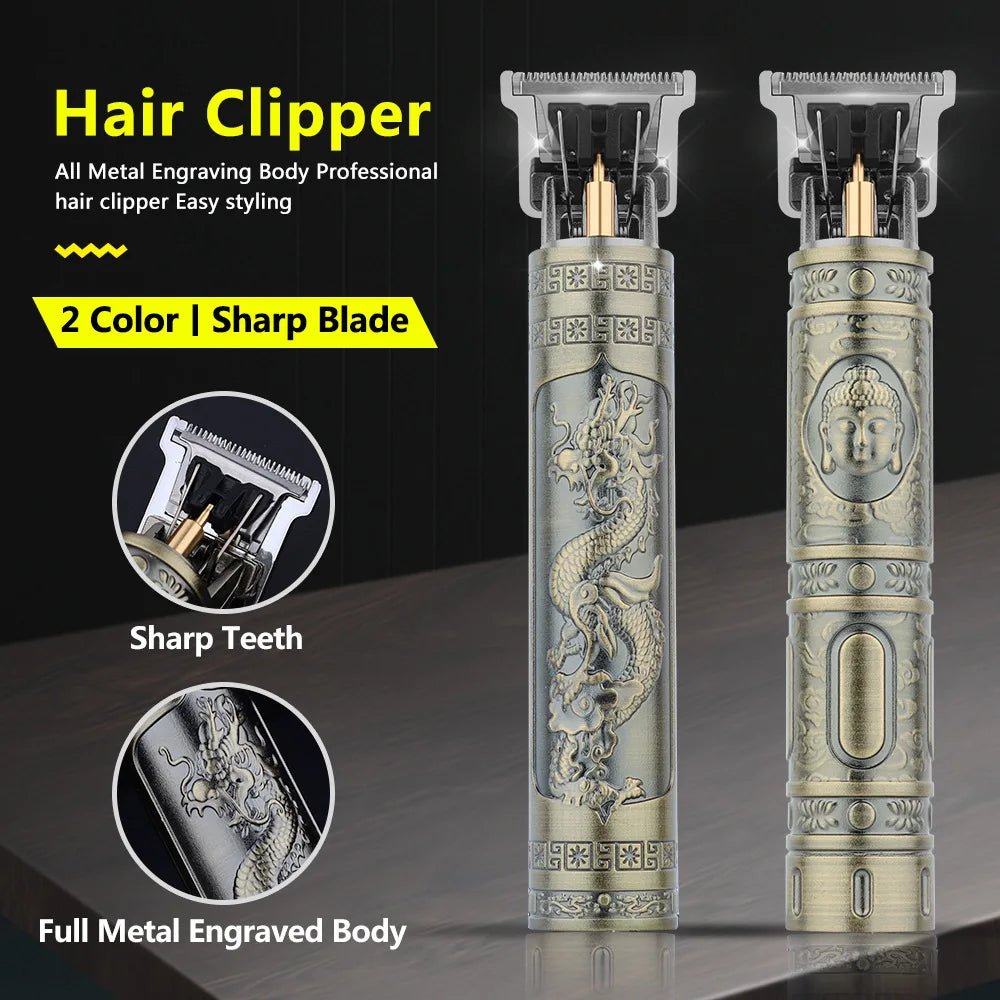Retro T9 Original Haircutting Machine Set Jackets Trimmer Men's Electric Shaver Male Lence Pro Barber Shaver for Sensitive Areas - flohmarkt-deutschland.shop