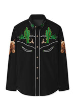 Retro Western Men's Shirt 3D Printed Black Outdoor Street Button Long Sleeve Fashion Casual Designer Shirt Herren Sommerhemd - flohmarkt-deutschland.shop