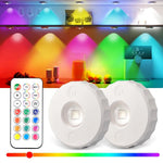 RGB Ambient Light Remote Control Rechargeable Wireless Lamp Night Light Dimmable Timing Function Cabinet Shelf Kitchen Lights - flohmarkt-deutschland.shop
