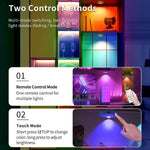 RGB Ambient Light Remote Control Rechargeable Wireless Lamp Night Light Dimmable Timing Function Cabinet Shelf Kitchen Lights - flohmarkt-deutschland.shop